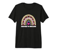 Choose to Include Leopard Rainbow Special Needs Awareness Premium T-Shirt
