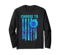 Choose to Keep Going US Flag Suicide Awareness Quote Long Sleeve T-Shirt