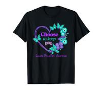 Choose to Keep on Going Heartflower Women Suicide Prevention T-Shirt