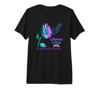 Choose to Keep on Going Sunflower Women Suicide Prevention Premium T-Shirt