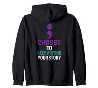 Choose to Keep Writing Your Story Motivational Quote Zip Hoodie