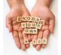 Choose Your Own Wooden Letter Tiles - Custom Alphabet Craft Pieces for Scrapbooking, Wall Art & Board Games, Pick and Mix (100)