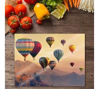 Choose Your Print Premium 40 x 30cm 6mm Hot Air Balloon Worktop Saver Chopping Board Toughened