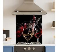 Choose Your Print Premium 59.5 X 74.5Cm 3 Wine Glasses 6mm Glass Toughened Kitchen Splashback