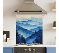 Choose Your Print Premium 59.5 X 74.5Cm Autumn Mist 6mm Glass Toughened Kitchen Splashback