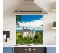 Choose Your Print Premium 59.5 X 74.5Cm Forest Castle 6mm Glass Toughened Kitchen Splashback