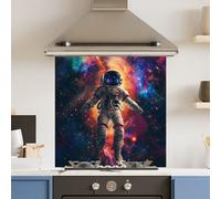 Choose Your Print Premium 60 X 60Cm Floating Space 6mm Glass Toughened Kitchen Splashback - Heat Resistant Polished Edges