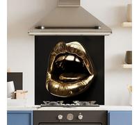 Choose Your Print Premium 60 X 60Cm Gold Mouth 6mm Glass Toughened Kitchen Splashback - Heat Resistant Polished Edges