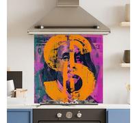 Choose Your Print Premium 60 X 60Cm Vibrant Dollar 6mm Glass Toughened Kitchen Splashback - Heat Resistant Polished Edges