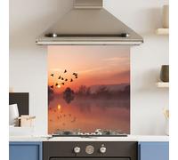 Choose Your Print Premium 60 X 65Cm Misty Morning 6mm Glass Toughened Kitchen Splashback - Heat Resistant Polished Edges