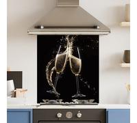 Choose Your Print Premium 60 X 70Cm Champagne Flute 6mm Glass Toughened Kitchen Splashback