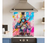 Choose Your Print Premium 60 X 70Cm Colourful War 6mm Glass Toughened Kitchen Splashback