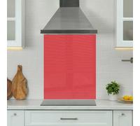 Choose Your Print Premium 60 X 75Cm Red 6mm Glass Toughened Kitchen Splashback - Heat Resistant Polished Edges