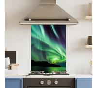 Choose Your Print Premium 60 X 90Cm Northern Lights 6mm Glass Toughened Kitchen Splashback