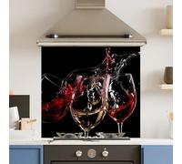Choose Your Print Premium 65 X 60Cm 3 Wine Glasses 6mm Glass Toughened Kitchen Splashback