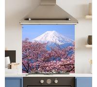 Choose Your Print Premium 65 X 60Cm Cherry Blossom 6mm Glass Toughened Kitchen Splashback