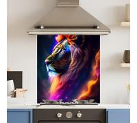 Choose Your Print Premium 65 X 70Cm Rainbow Lion 6mm Glass Toughened Kitchen Splashback