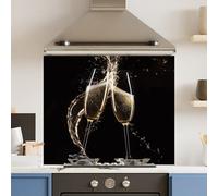 Choose Your Print Premium 70 X 60Cm Champagne Flute 6mm Glass Toughened Kitchen Splashback