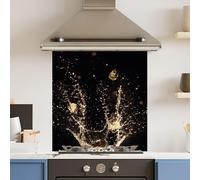 Choose Your Print Premium 70cm x 75cm 6mm Champagne Splash Kitchen Splashback Various Sizes Toughened - 70 cm | Size: 70 cm x 75 cm Choose Your Print Multicolor 70 cm x 75 cm