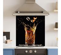 Choose Your Print Premium 70cm x 75cm 6mm Glass Old Fashioned Kitchen Splashback Various Sizes Toughened - 70 cm | Size: 70 cm x 75 cm Choose Your Print Multicolor 70 cm x 75 cm