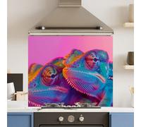 Choose Your Print Premium 74.5 X 59.5Cm Chameleon 6mm Glass Toughened Kitchen Splashback