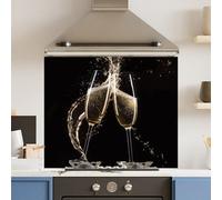 Choose Your Print Premium 74.5 X 59.5Cm Champagne Flute 6mm Glass Toughened Kitchen Splashback