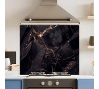 Choose Your Print Premium 74.5 X 59.5Cm Dark Marble 6mm Glass Toughened Kitchen Splashback
