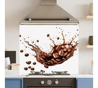 Choose Your Print Premium 74.5 X 59.5Cm White Coffee 6mm Glass Toughened Kitchen Splashback