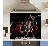 Choose Your Print Premium 75 X 60Cm 3 Wine Glasses 6mm Glass Toughened Kitchen Splashback