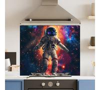 Choose Your Print Premium 75 X 60Cm Floating Space 6mm Glass Toughened Kitchen Splashback