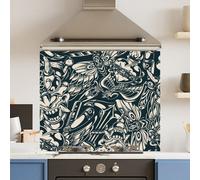 Choose Your Print Premium 75 X 60Cm Tattoo Drea 6mm Glass Toughened Kitchen Splashback