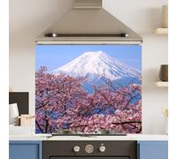 Choose Your Print Premium 75 X 70Cm Cherry Blossom 6mm Glass Toughened Kitchen Splashback