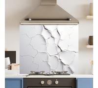 Choose Your Print Premium 75 X 70Cm Cracked Wall 6mm Glass Toughened Kitchen Splashback