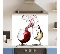 Choose Your Print Premium 75 X 70Cm White Wine Glasses 6mm Glass Toughened Kitchen Splashback