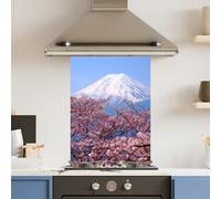 Choose Your Print Premium 75 X 90Cm Cherry Blossom 6mm Glass Toughened Kitchen Splashback