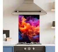 Choose Your Print Premium 75 X 90Cm Colour Cloud 6mm Glass Toughened Kitchen Splashback