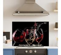 Choose Your Print Premium 90 X 60Cm 3 Wine Glasses 6mm Glass Toughened Kitchen Splashback