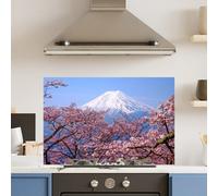 Choose Your Print Premium 90 X 60Cm Cherry Blossom 6mm Glass Toughened Kitchen Splashback
