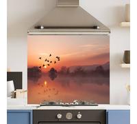 Choose Your Print Premium Misty Morning 6mm Glass Toughened Kitchen Splashback | Size: 900mm x 650mm Choose Your Print Multicolor 900mm x 650mm