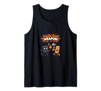 Choose Your Weapon Charcoal Axe Wood Comic Art Tank Top