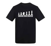 Choose Your Weapon Chess Pieces - Funny Chess Player Adult Unisex T-Shirt Black