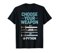 Choose Your Weapon Programming Python Java Cpp T-Shirt