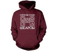 Choose Your Weapon - Unisex Hoodie - Dungeons and Dragons DND dice 12-13 Years Maroon