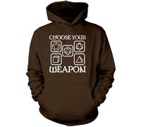 Choose Your Weapon - Unisex Hoodie - Dungeons and Dragons DND dice XL Brown