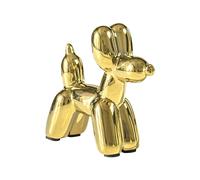 ChooseInOne Modern Style Handmade Ceramic Gold Small Balloon Dog Cute Animal Figurine Crafts Decorations Art Statue for Home Desktop Bookshelf Coffee Table in Bedroom Living Room Birthday Gifts