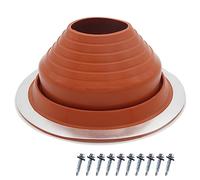 CHOOSEU Bright Red Silicone Rubber Boot Metal Roof Pipe Flashing，with Flexible Round Base Seals for High Temp Pipe，Fits Pipe OD 4-1/4"to7-1/2"
