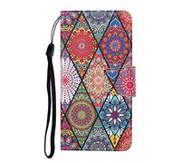 ChoosEU Case for Samsung Galaxy A14 5G / 4G Wallet Case Flip PU Leather Case Cute Pattern Design for Girl Women Phone Case Silicone Shockproof Protective Case Cover Galaxy A14 - Mandala