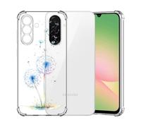 ChoosEU Clear Case for Samsung Galaxy A57 5G Floral Pattern Print Design Slim Silicone Phone Case Protective Cover with Shockproof Airbag Soft TPU Flower Transparent Phone Cover - Dandelion Blue