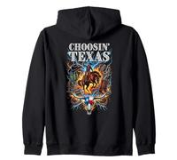 Choosin Texas Rodeo Cowboy Lightning Zip Hoodie