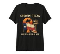 Choosin Texas Shining Star State in Mind Country Cowboy Premium T-Shirt